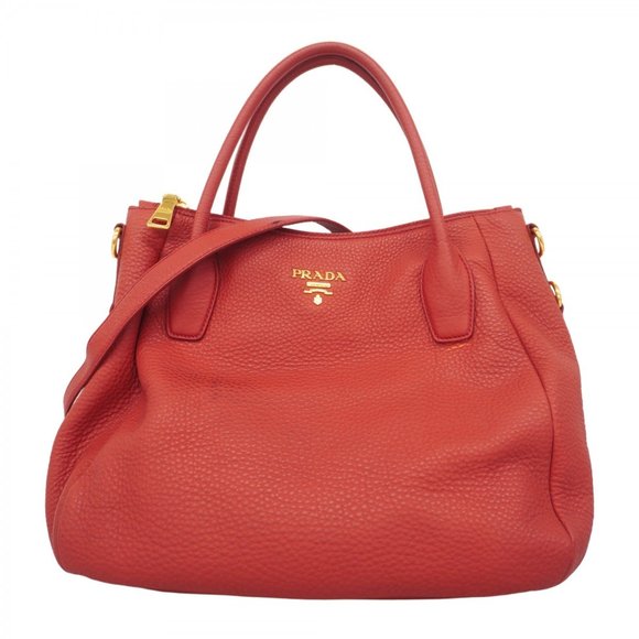 PRADA Red Leather Bag - Picture 1 of 16